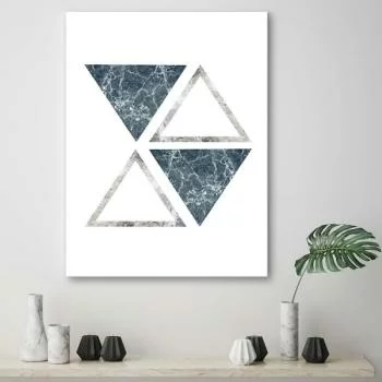 Obraz Deco Panel, Abstrakcyjne marmurowe trójkąty