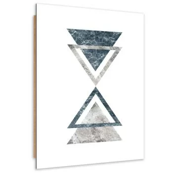 Obraz Deco Panel, Abstrakcja z marmurowymi trójkątami - obrazek 2