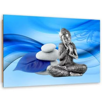 Obraz Deco Panel, Figurka Buddy na niebieskim tle - obrazek 2