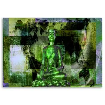 Obraz Deco Panel, Budda i abstrakcyjne tło - zielone - obrazek 3