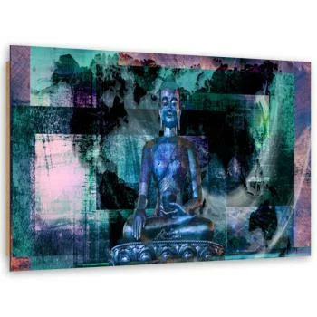 Obraz Deco Panel, Budda i abstrakcyjne tło - niebieskie - obrazek 2