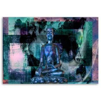 Obraz Deco Panel, Budda i abstrakcyjne tło - niebieskie - obrazek 3