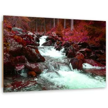Obraz Deco Panel, Górski potok w czerwieni - obrazek 2