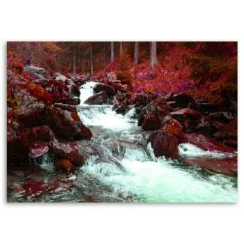 Obraz Deco Panel, Górski potok w czerwieni - obrazek 3