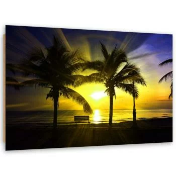 Obraz Deco Panel, Palmy i promienie słońca - obrazek 2
