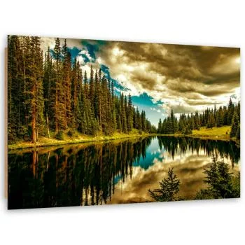 Obraz Deco Panel, Las nad górskim jeziorem - obrazek 2