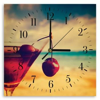 Obraz z zegarem, Drink wiśniowy