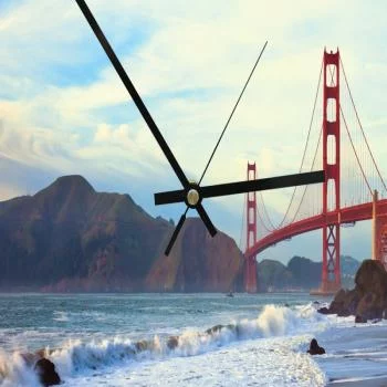 Obraz z zegarem, Most Golden Gate - obrazek 3