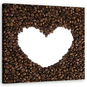 Obraz na płótnie, Serce z kawy - obrazek 2