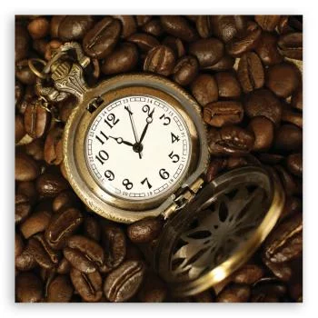 Obraz na płótnie, Zegarek i ziarna kawy - obrazek 3