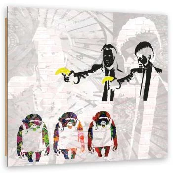 Obraz Deco Panel, Banksy Pulp Fiction i małpy - obrazek 2
