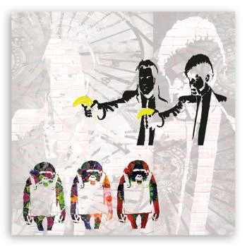 Obraz Deco Panel, Banksy Pulp Fiction i małpy - obrazek 3