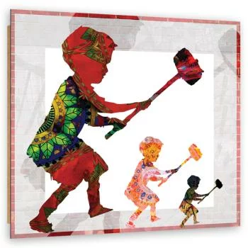 Obraz Deco Panel, Banksy Chłopiec z młotem - obrazek 2