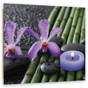 Obraz Deco Panel, Bambus Kwiaty Zen Spa Świeca - obrazek 2
