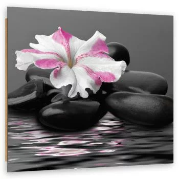 Obraz Deco Panel, Kamienie Kwiat Różowy Zen - obrazek 2