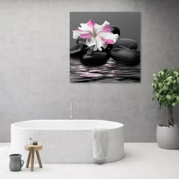 Obraz Deco Panel, Kamienie Kwiat Różowy Zen