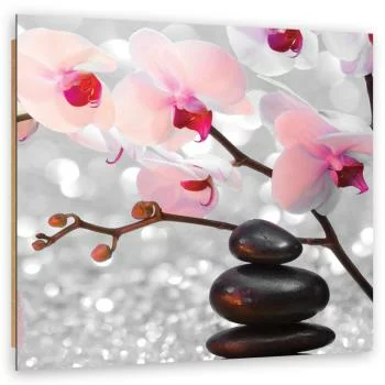 Obraz Deco Panel, Kamienie zen i gałązka storczyka - obrazek 2