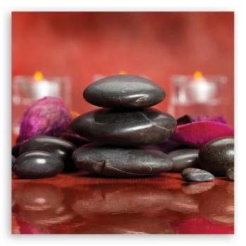 Obraz Deco Panel, Kamienie zen na czerwonym tle - obrazek 3