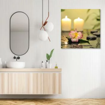 Obraz Deco Panel, Świece i orchidea zen