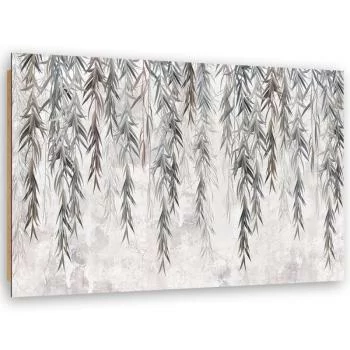 Obraz Deco Panel, Tropikalne rośliny w szarości na betonie - obrazek 2
