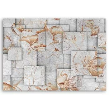 Obraz Deco Panel, Kwiaty lilii na geometrycznym tle - obrazek 3