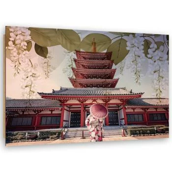 Obraz Deco Panel, Japońska Gejsza i świątynia - obrazek 2