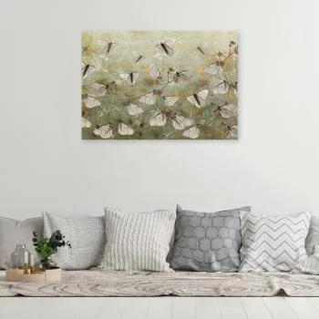Obraz na płótnie, Abstrakcyjne motyle na łące