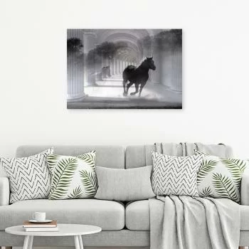 Obraz Deco Panel, Biegnący koń 3D