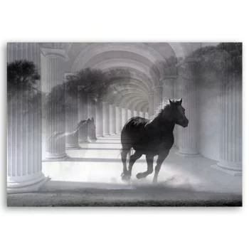 Obraz na płótnie, Biegnący koń 3D - obrazek 3