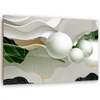 Obraz Deco Panel, Zielona abstrakcja z kulami 3D - obrazek 2