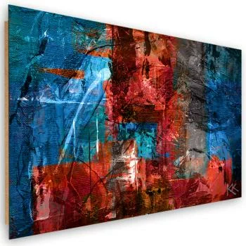 Obraz Deco Panel, Czerwona abstrakcja ręcznie malowana - obrazek 2