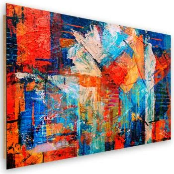Obraz Deco Panel, Pomarańczowa abstrakcja ręcznie malowana - obrazek 2