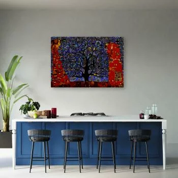 Obraz Deco Panel, Niebieskie drzewo życia abstrakcja