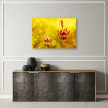 Obraz Deco Panel, Zwiędłe tulipany kwiaty