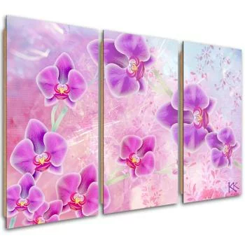 Obraz trzyczęściowy Deco Panel, Orchidea Kwiaty Abstrakcja - obrazek 2