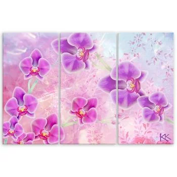 Obraz trzyczęściowy Deco Panel, Orchidea Kwiaty Abstrakcja - obrazek 3