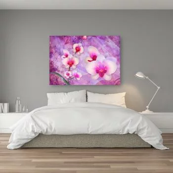 Obraz na płótnie, Orchidea Kwiaty Abstrakcja