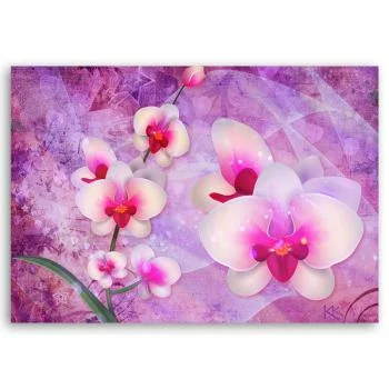 Obraz na płótnie, Orchidea Kwiaty Abstrakcja - obrazek 3