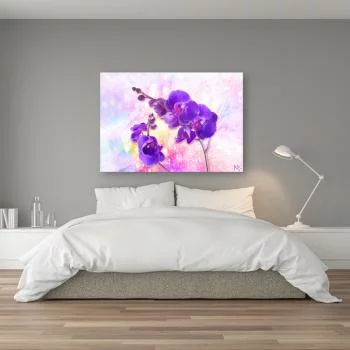 Obraz na płótnie, Fioletowy kwiat orchidei