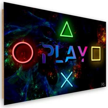 Obraz Deco Panel, Napis play i przyciski do kontrolera - obrazek 2