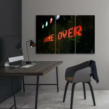 Obraz trzyczęściowy Deco Panel, Game Over dla gracza
