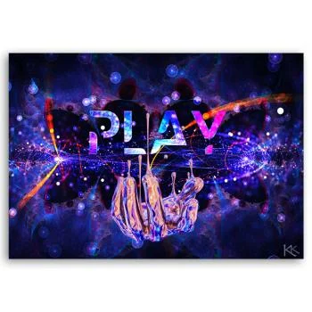 Obraz na płótnie, Neon z napisem Play - obrazek 3