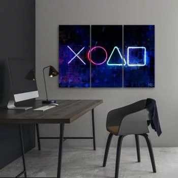 Obraz trzyczęściowy Deco Panel, Przyciski do kontrolera