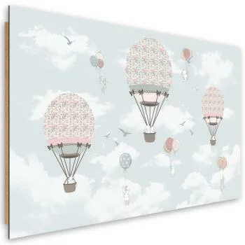 Obraz Deco Panel, Kolorowe zwierzątka lot balonem - obrazek 2