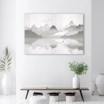 Obraz Deco Panel, Góry nad jeziorem abstrakcja