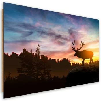 Obraz Deco Panel, Jeleń o zachodzie słońca - obrazek 2