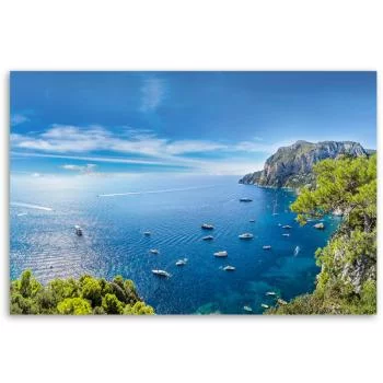 Obraz Deco Panel, Panorama wyspy Morze Statki - obrazek 3