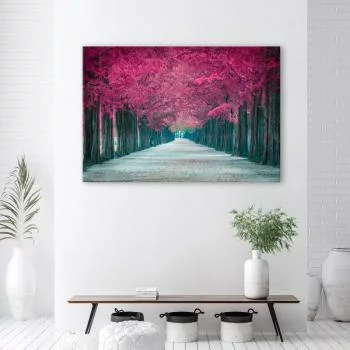 Obraz Deco Panel, Aleja różowych drzew