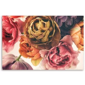Obraz na płótnie, Bukiet kolorowych kwiatów - obrazek 3
