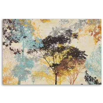 Obraz na płótnie, Kolorowe drzewa abstrakcja - obrazek 3